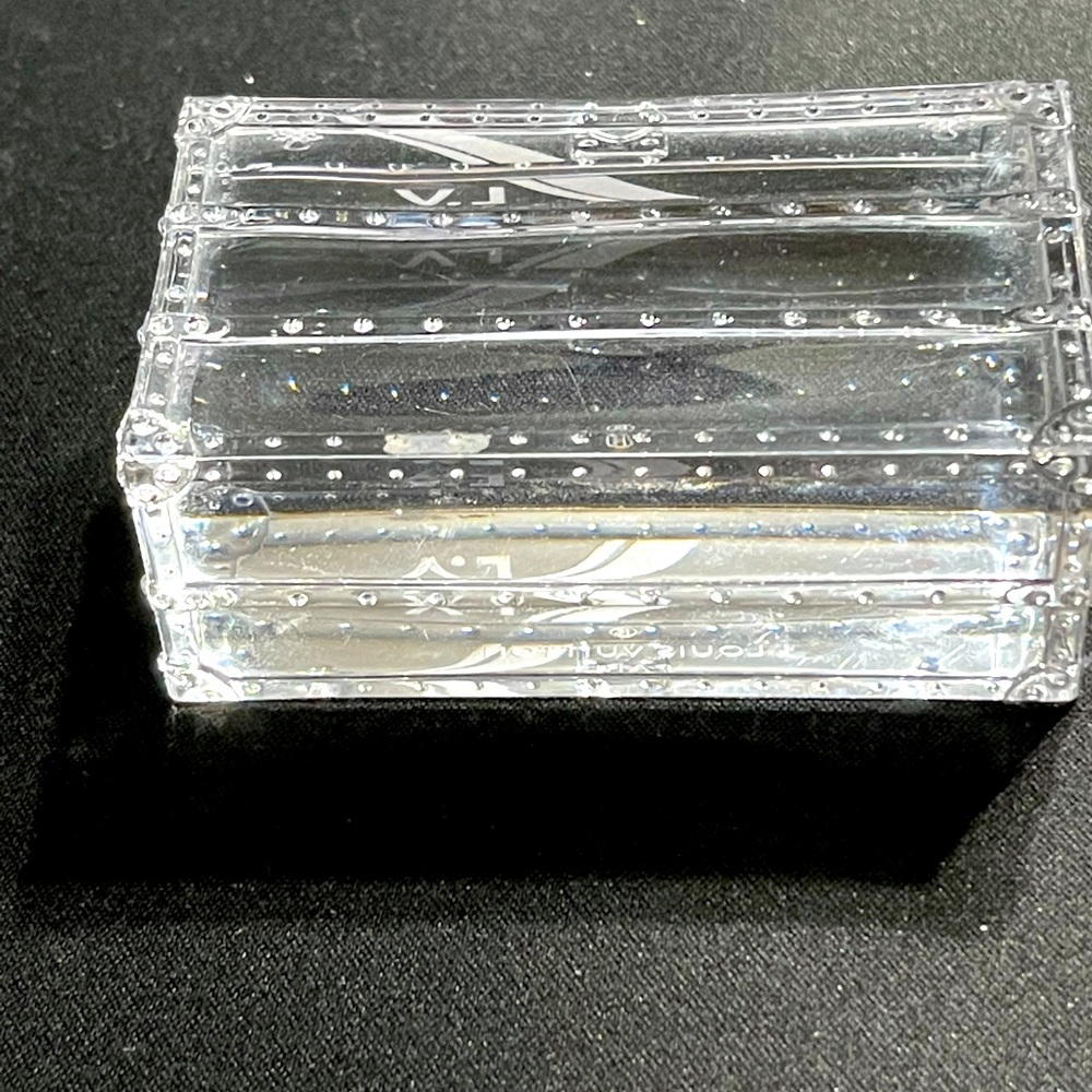 Louis Vuitton Crystal Trunk Paperweight with Dust bag